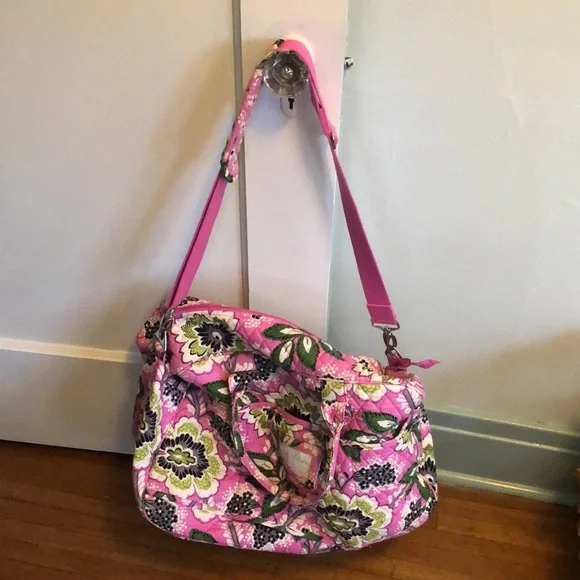 PINK VERA BRADLEY DUFFLE - Picture 8 of 12